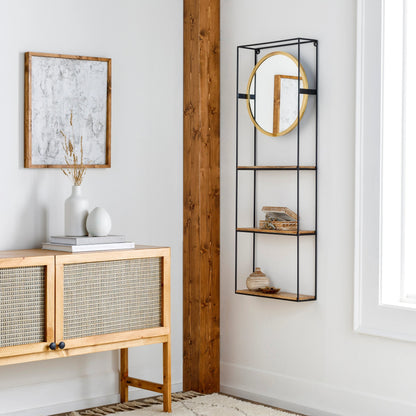 Bronx - 29193 by Surya in gold and antiqued. Made from metal, manufactured wood, wood in a modern style.