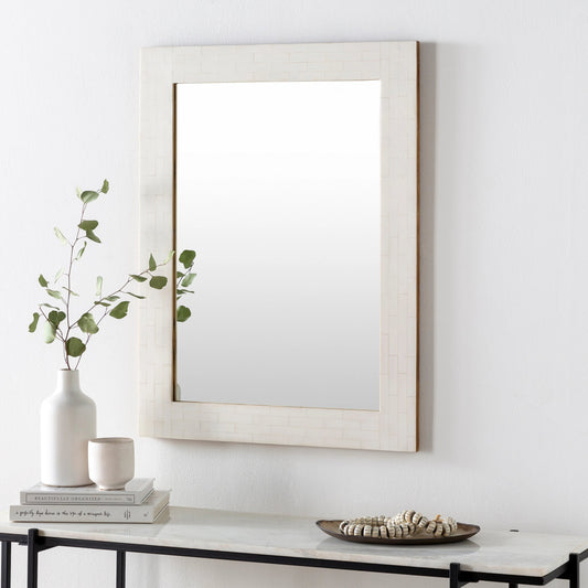 Bastet - 30916 by Surya in white. Made from resin, manufactured wood in a traditional style.