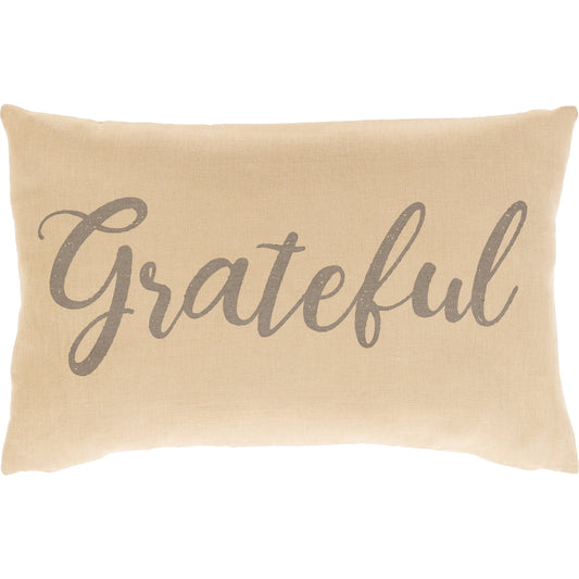 Blessings Pillow - 31639 by Surya. Made from 55% linen, 45% cotton, 100% cotton in a cottage & farmhouse style.