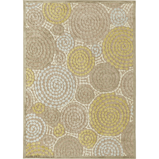 BSL-7128 Rug by Livabliss in light olive, brown, light brown, slate, tan. Made from 60% viscose, 40% chenille in a unique style.