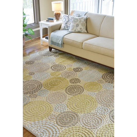 BSL-7128 Rug by Livabliss in light olive, brown, light brown, slate, tan. Made from 60% viscose, 40% chenille in a unique style.
