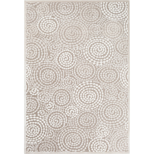 Basilica Rug - 1190 by Livabliss in light beige, taupe. Made from 60% viscose, 40% chenille in a unique style.