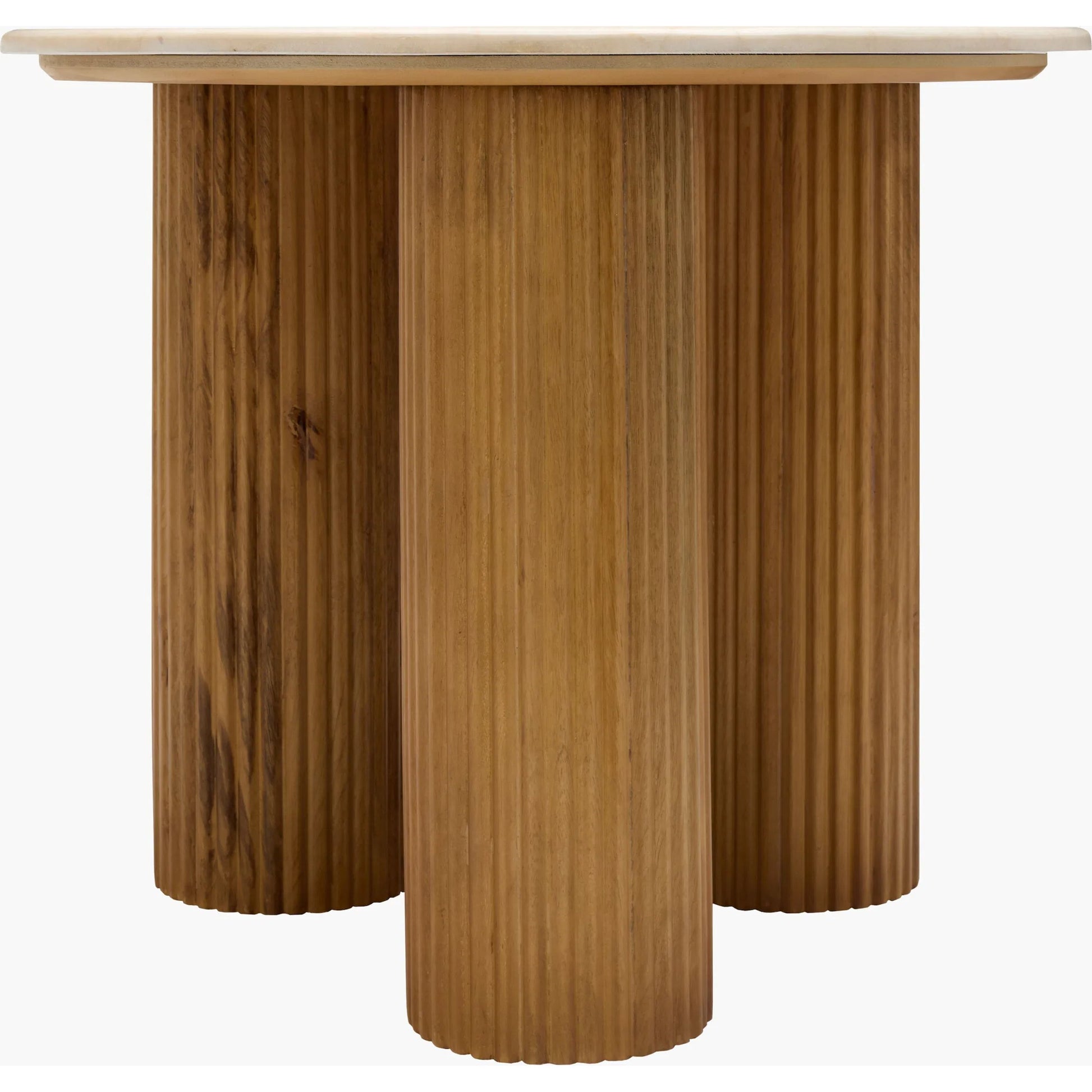 Basilia End Table by Surya in beige, ivory. Made from marble, mdf, mango wood in a transitional style.