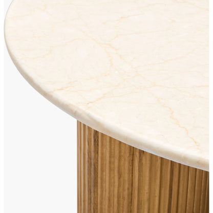 Basilia Large Coffee Table by Surya in ivory, beige and polished, lacquered. Made from marble, mdf, mango wood in a unique style.