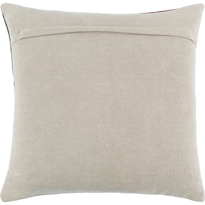 Branson Pillow - 30985 by Surya in dark brown, charcoal, tan. Made from 75% cotton, 25% leather, 100% cotton in a unique style.
