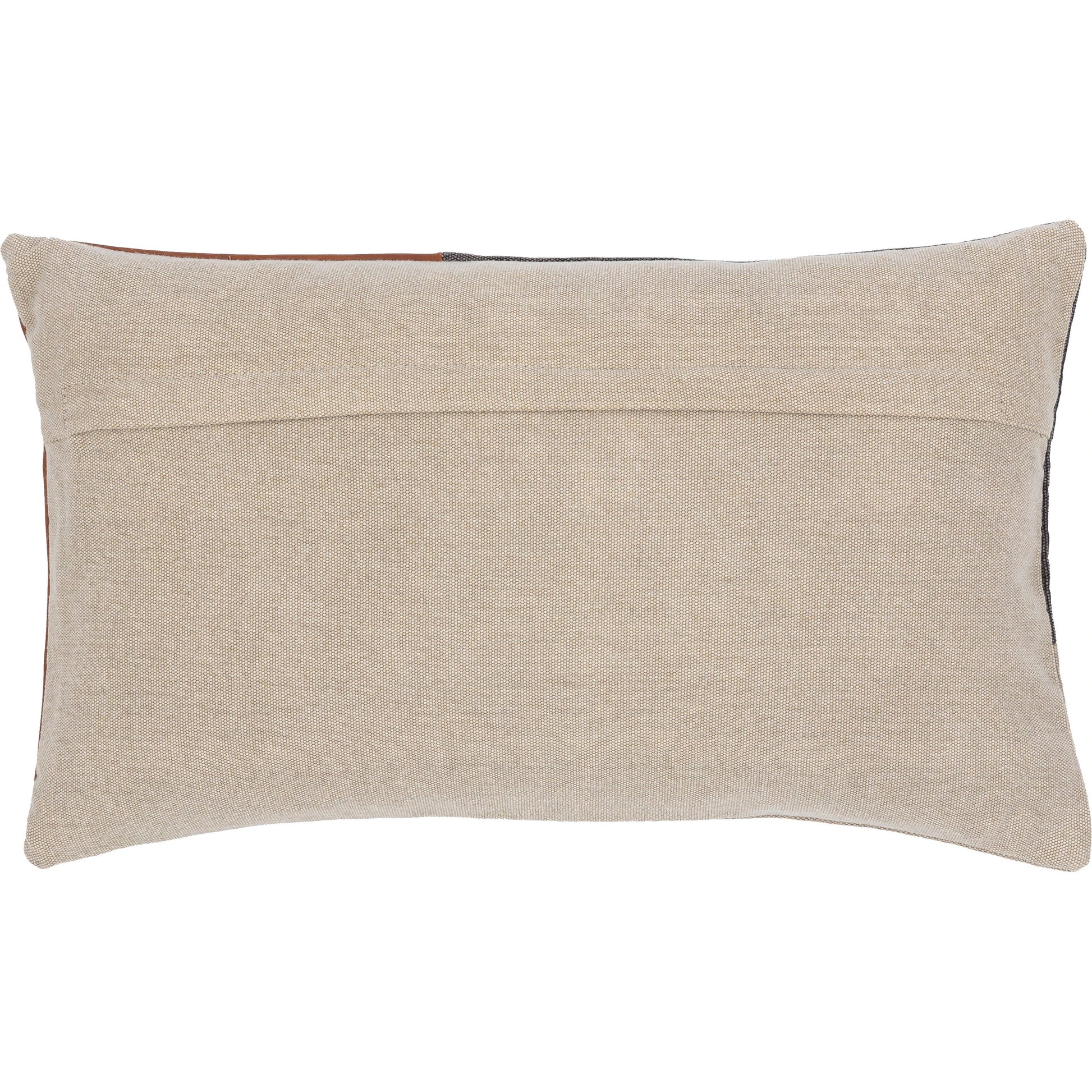 Branson Pillow - 30985 by Surya in dark brown, charcoal, tan. Made from 75% cotton, 25% leather, 100% cotton in a unique style.