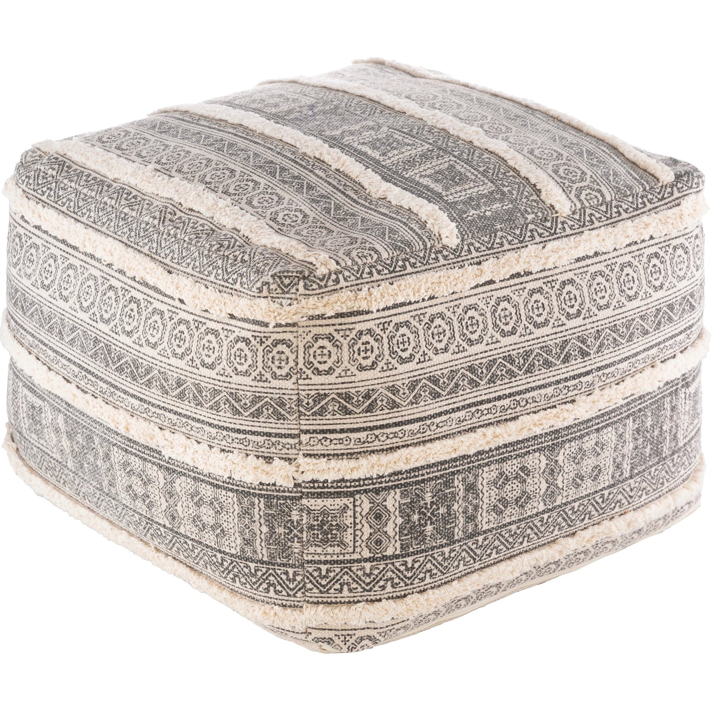 001 SI-1878451 | Primary Silo | Busan - 13668 by Surya in beige, charcoal. Made from 100% cotton, 100% polybeads in a eclectic & global style.