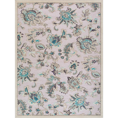 Big Sur BSR-2329 Indoor/Outdoor Rug by Livabliss in tan, cream, light brown, deep teal, aqua, navy. Made from polypropylene in a unique style.