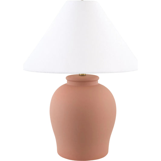 Besson Accent Table Lamp by Livabliss in painted. Made from ceramic, linen, polyester in a unique style.