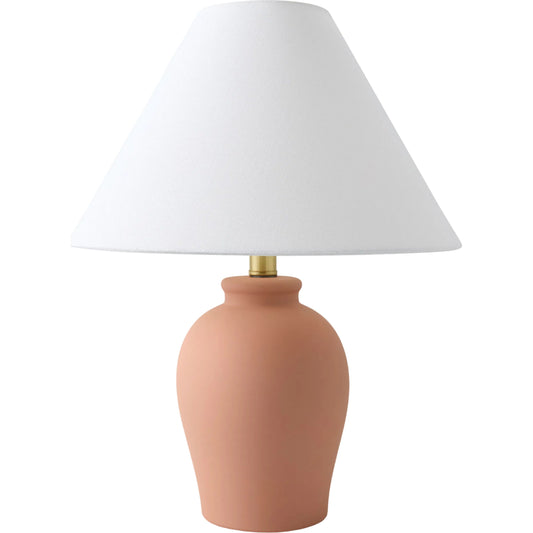 Besson Accent Table Lamp by Livabliss in painted. Made from ceramic, linen, polyester in a unique style.