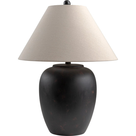Bastillen Table Lamp by Livabliss. Made from ceramic, linen, iron in a modern style.