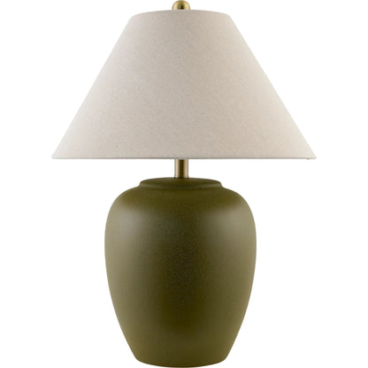 Bastillen Table Lamp by Livabliss. Made from ceramic, linen, iron in a modern style.