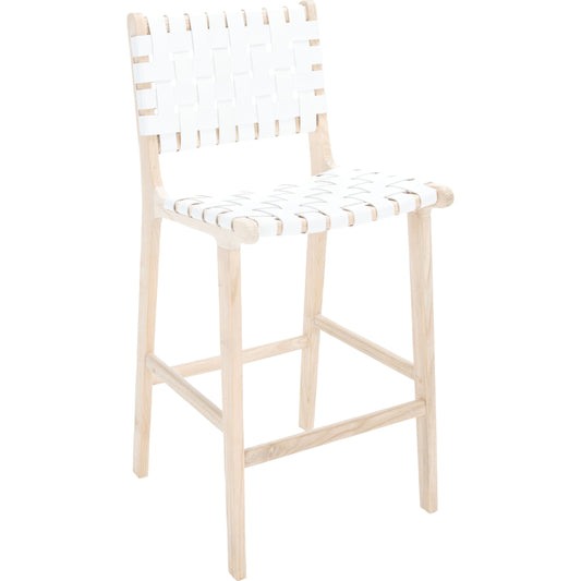 Adah Counter Stool by Safavieh. Made from sungkai 4 cm leather in a modern style.