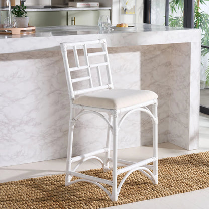 Dudley Barstool with Cushion by HedgeApple Essentials. Made from rattan, cotton, foam in a unique style.