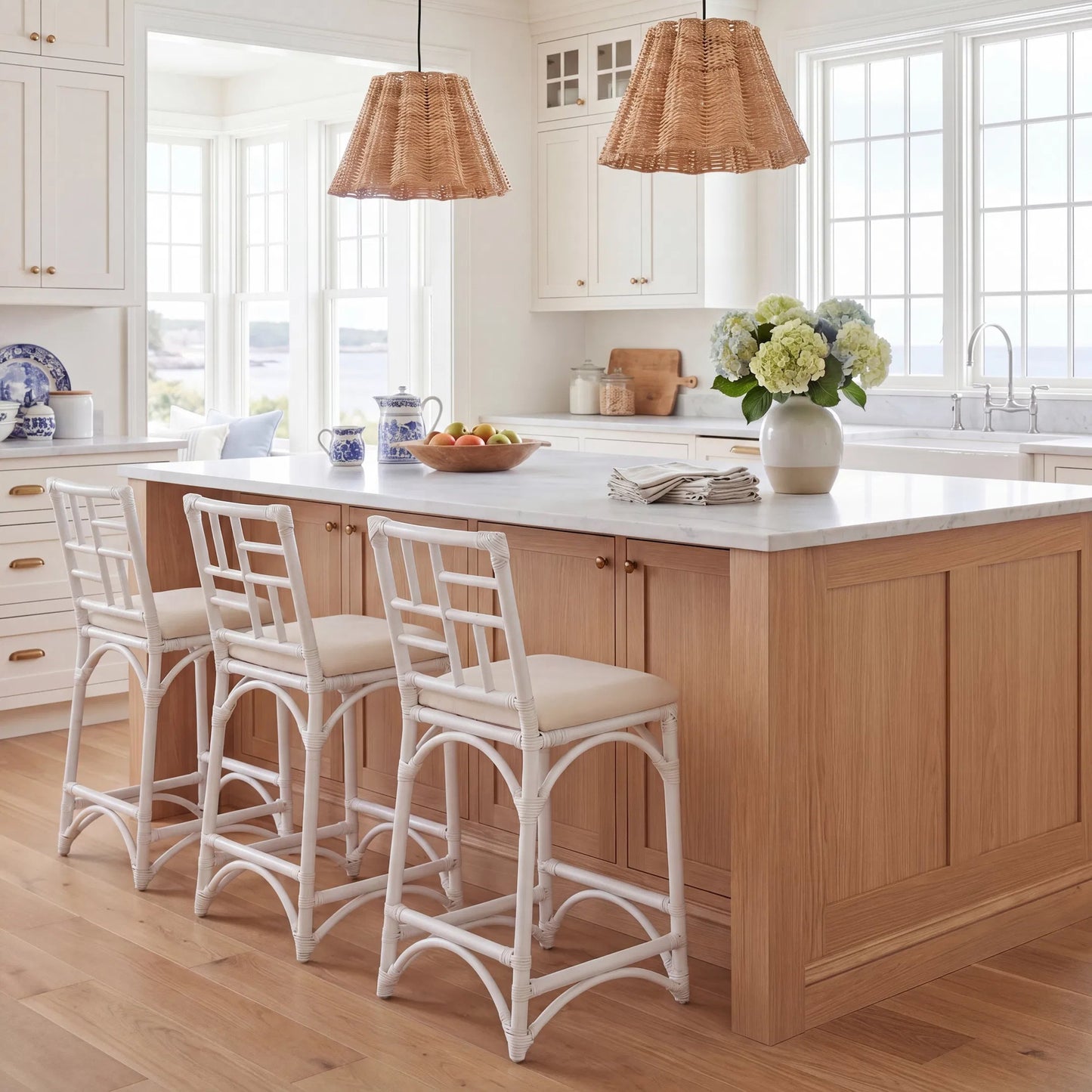 012 SI-2629774 | Lifestyle | Dudley Barstool with Cushion by HedgeApple Essentials. Made from rattan, cotton, foam in a unique style.