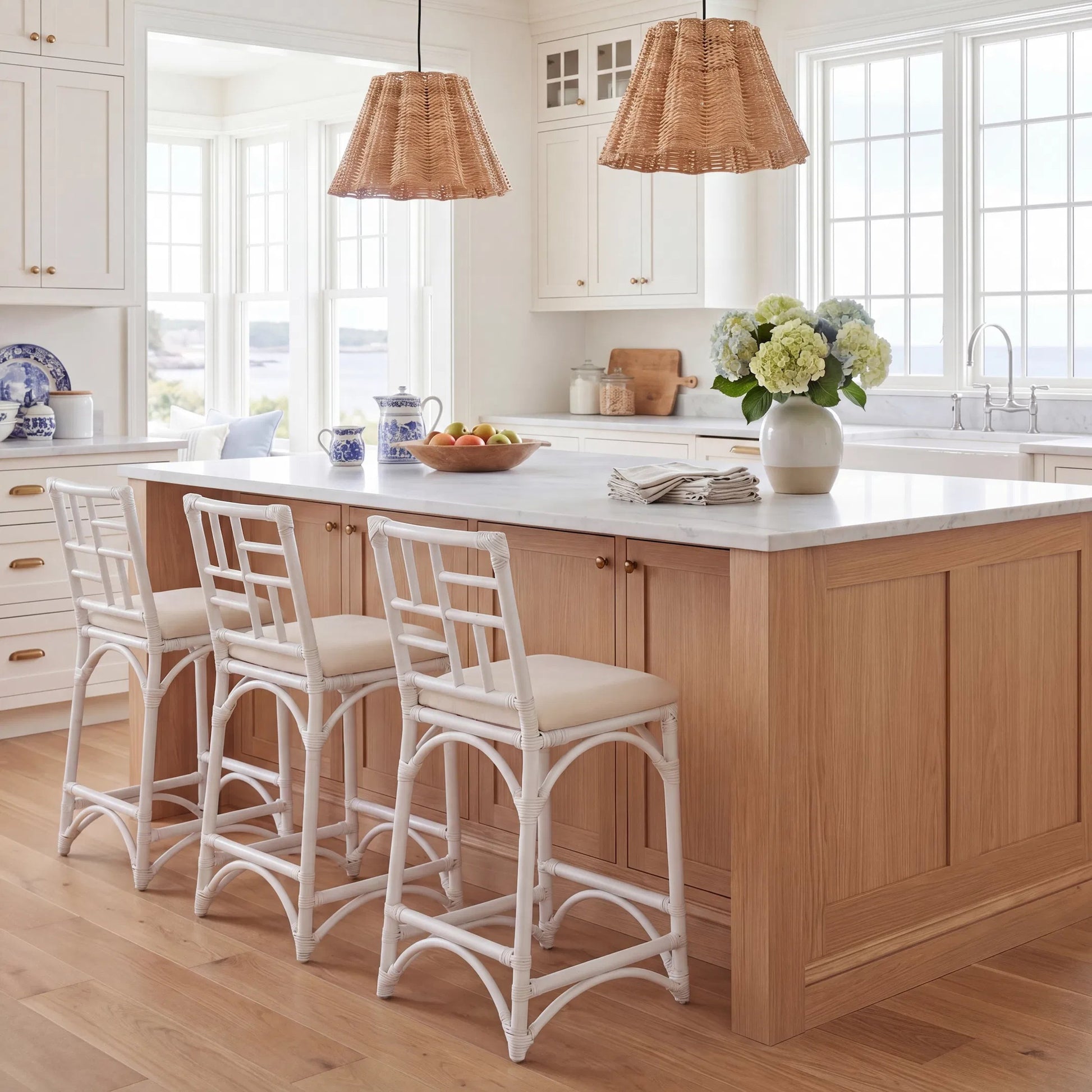 Dudley Barstool with Cushion by HedgeApple Essentials. Made from rattan, cotton, foam in a unique style.