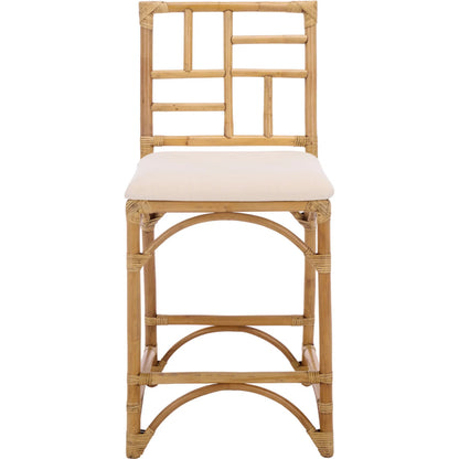 Dudley Barstool with Cushion by HedgeApple Essentials. Made from rattan, cotton, foam in a unique style.