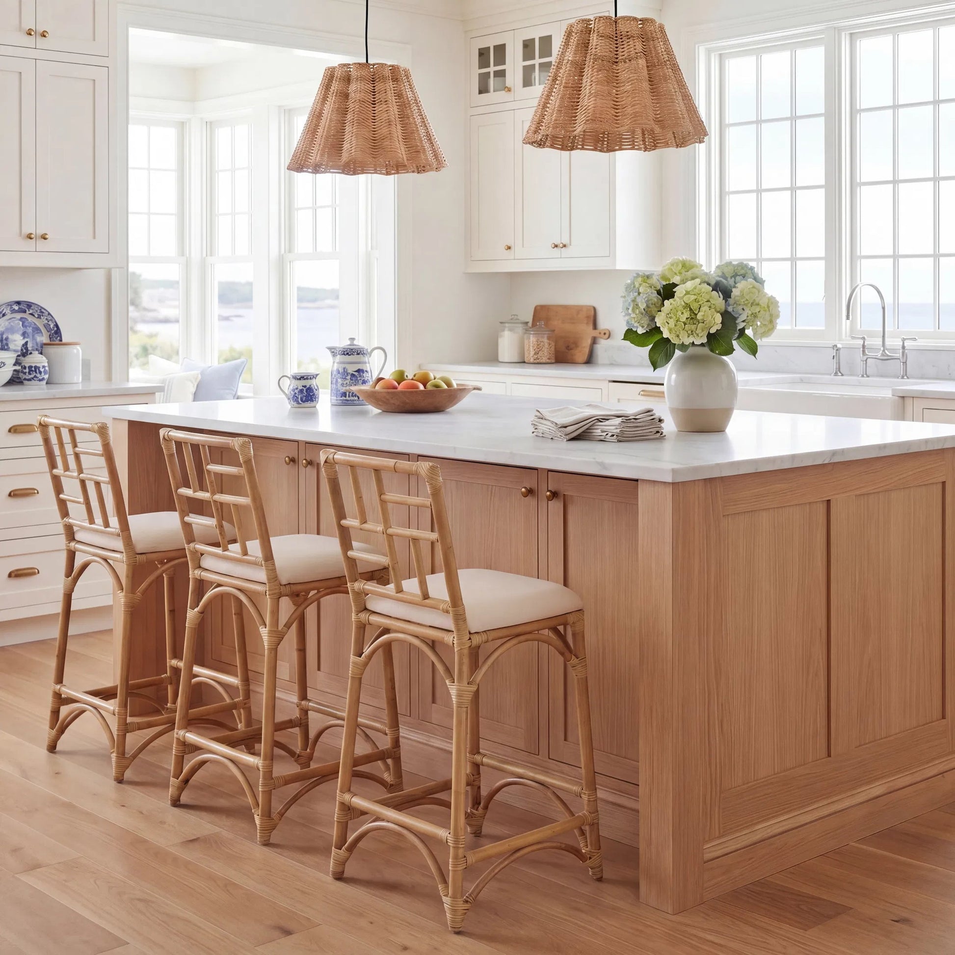 Dudley Barstool with Cushion by HedgeApple Essentials. Made from rattan, cotton, foam in a unique style.