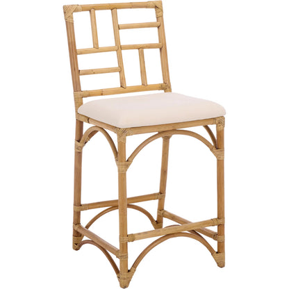 Dudley Barstool with Cushion by HedgeApple Essentials. Made from rattan, cotton, foam in a unique style.