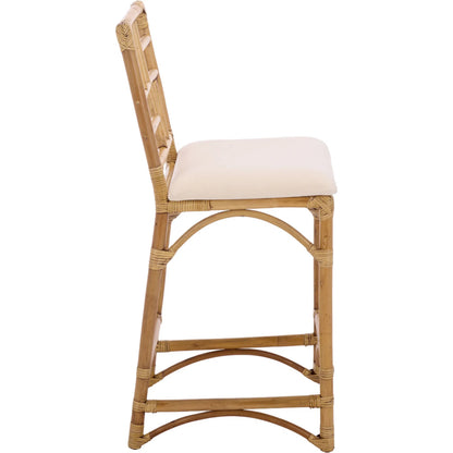 Dudley Barstool with Cushion by HedgeApple Essentials. Made from rattan, cotton, foam in a unique style.