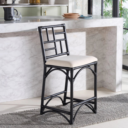 Dudley Barstool with Cushion by HedgeApple Essentials. Made from rattan, cotton, foam in a unique style.