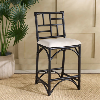Dudley Barstool with Cushion by HedgeApple Essentials. Made from rattan, cotton, foam in a unique style.