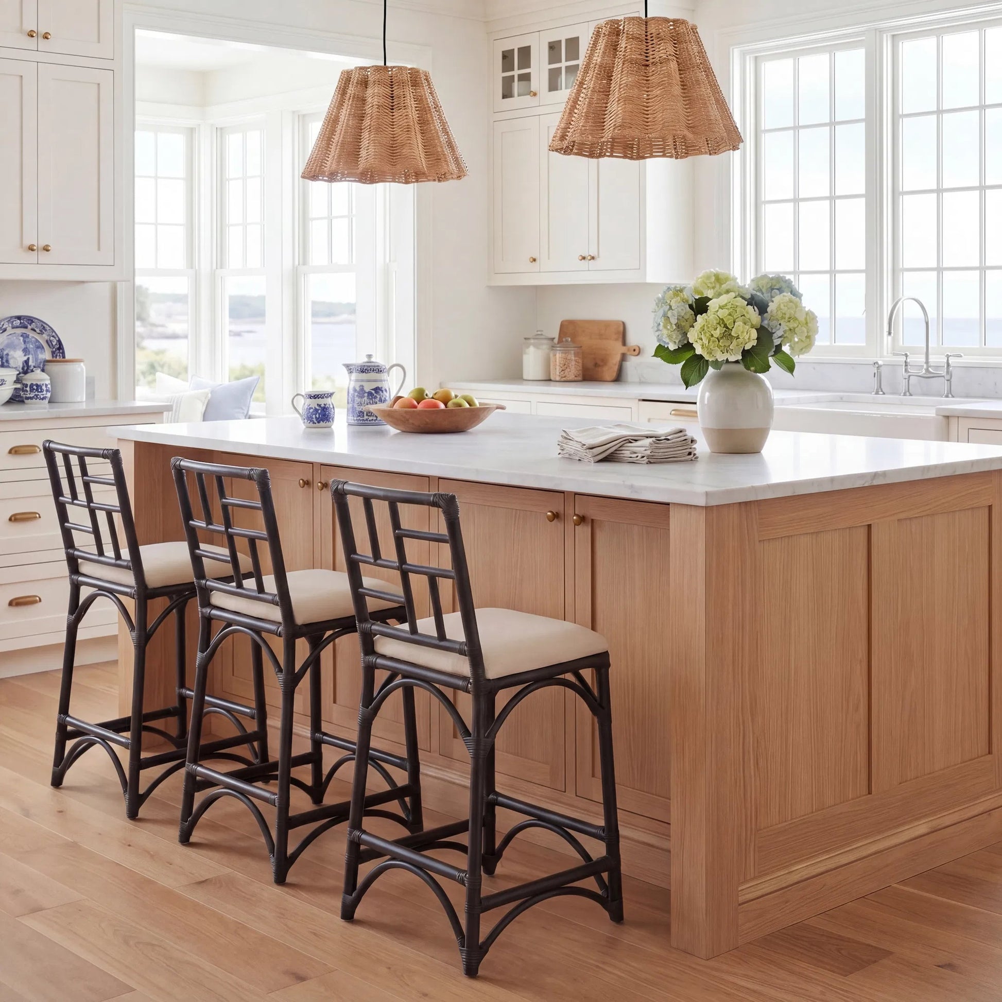 Dudley Barstool with Cushion by HedgeApple Essentials. Made from rattan, cotton, foam in a unique style.