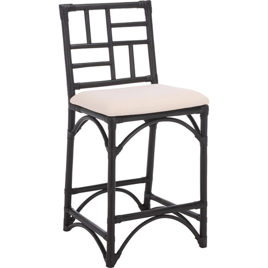 Dudley Barstool with Cushion by HedgeApple Essentials. Made from rattan, cotton, foam in a unique style.