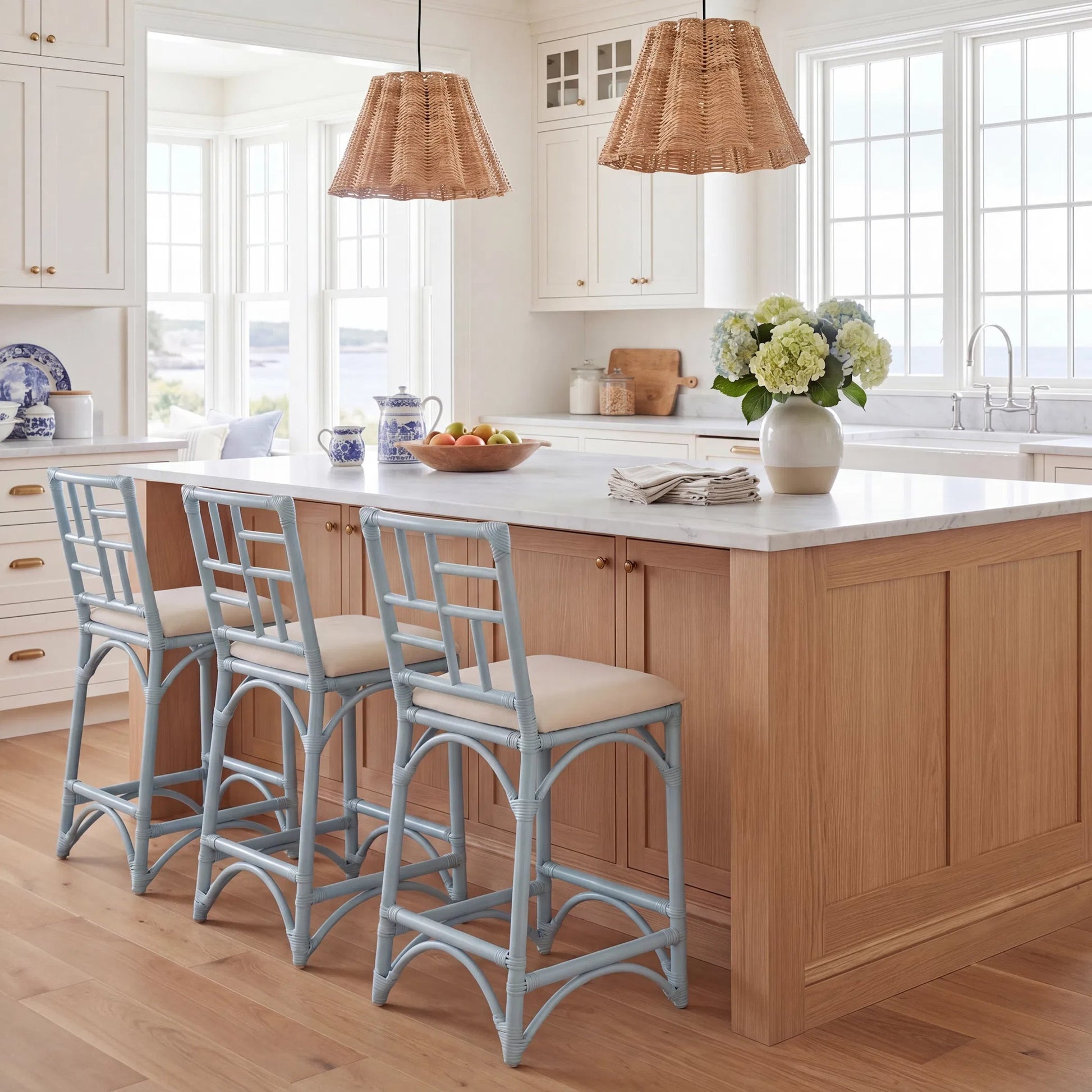 Dudley Barstool with Cushion by HedgeApple Essentials. Made from rattan, cotton, foam in a unique style.