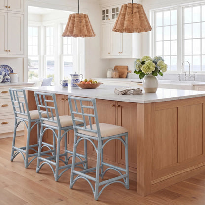 Dudley Barstool with Cushion by HedgeApple Essentials. Made from rattan, cotton, foam in a unique style.