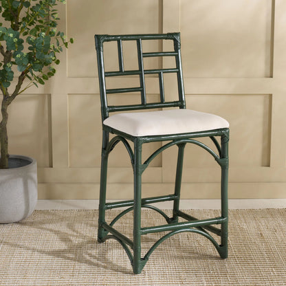 Dudley Barstool with Cushion by HedgeApple Essentials. Made from rattan, cotton, foam in a unique style.