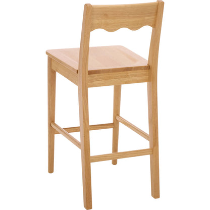 Newark Scallop Counter Stool by HedgeApple Essentials. Made from rubberwood in a unique style.