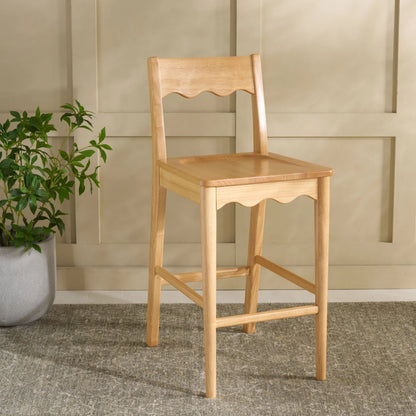 Newark Scallop Counter Stool by HedgeApple Essentials. Made from rubberwood in a unique style.