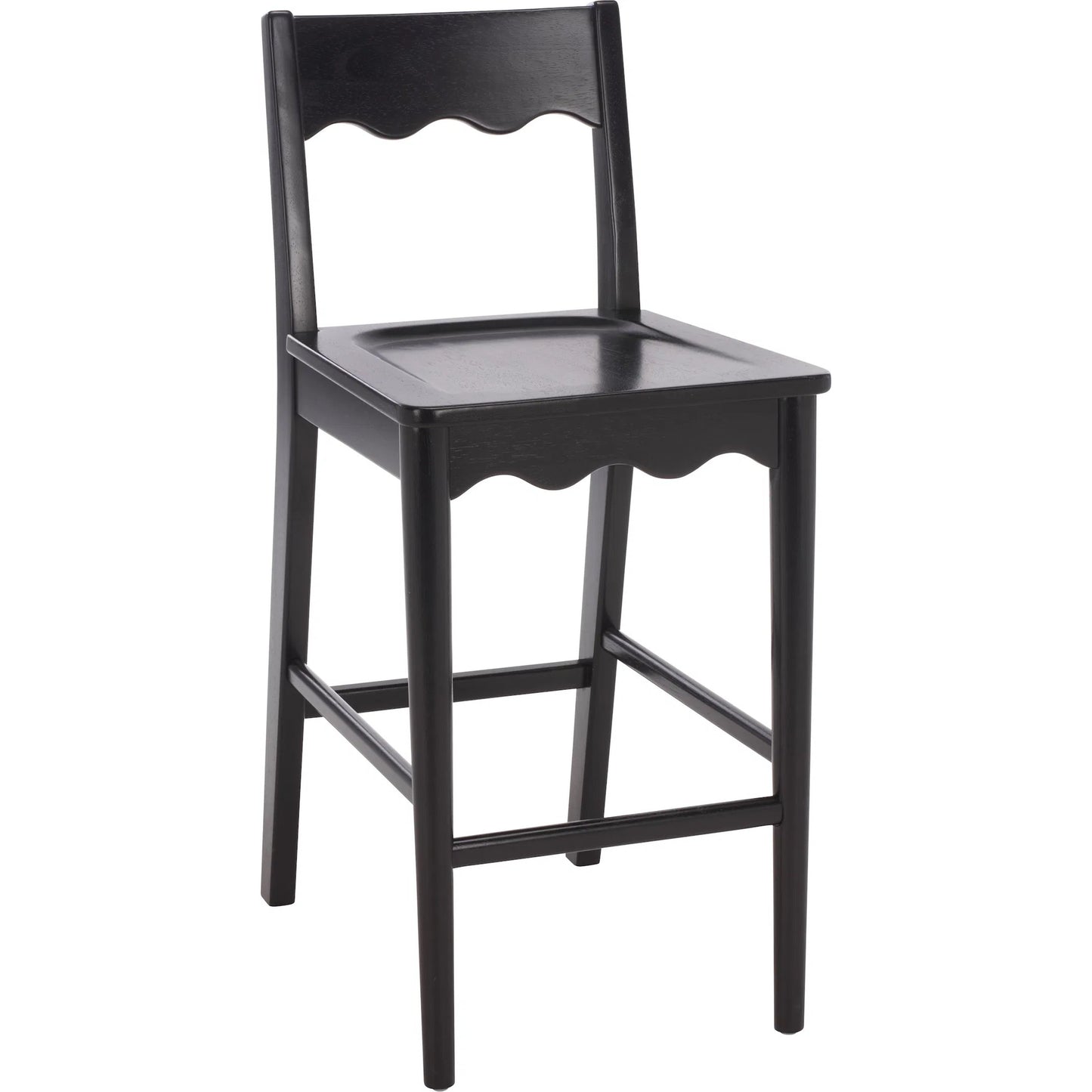 013 SI-2629795 | Primary Silo | Newark Scallop Counter Stool by HedgeApple Essentials. Made from rubberwood in a unique style.