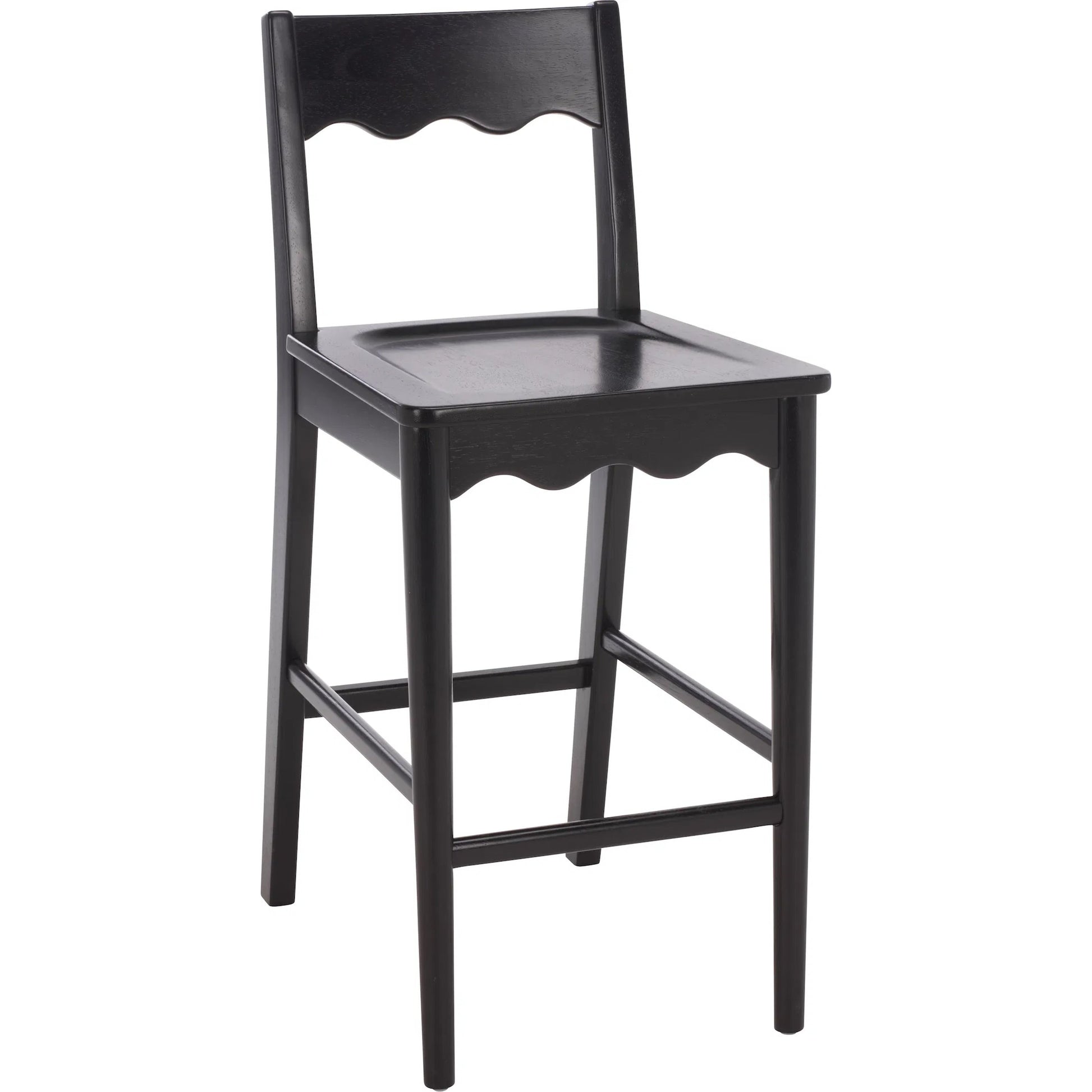 Newark Scallop Counter Stool by HedgeApple Essentials. Made from rubberwood in a unique style.