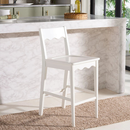 Newark Scallop Counter Stool by HedgeApple Essentials. Made from rubberwood in a unique style.
