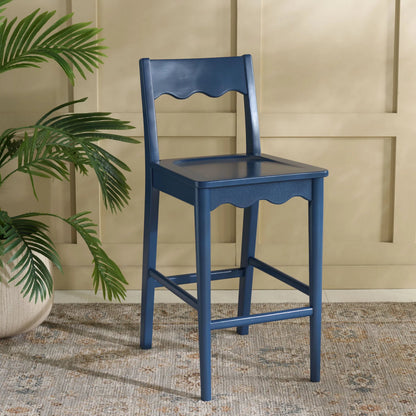 Newark Scallop Counter Stool by HedgeApple Essentials. Made from rubberwood in a unique style.