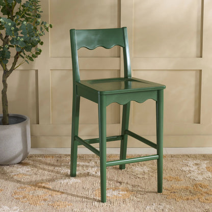 Newark Scallop Counter Stool by HedgeApple Essentials. Made from rubberwood in a unique style.