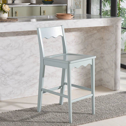Newark Scallop Counter Stool by HedgeApple Essentials. Made from rubberwood in a unique style.