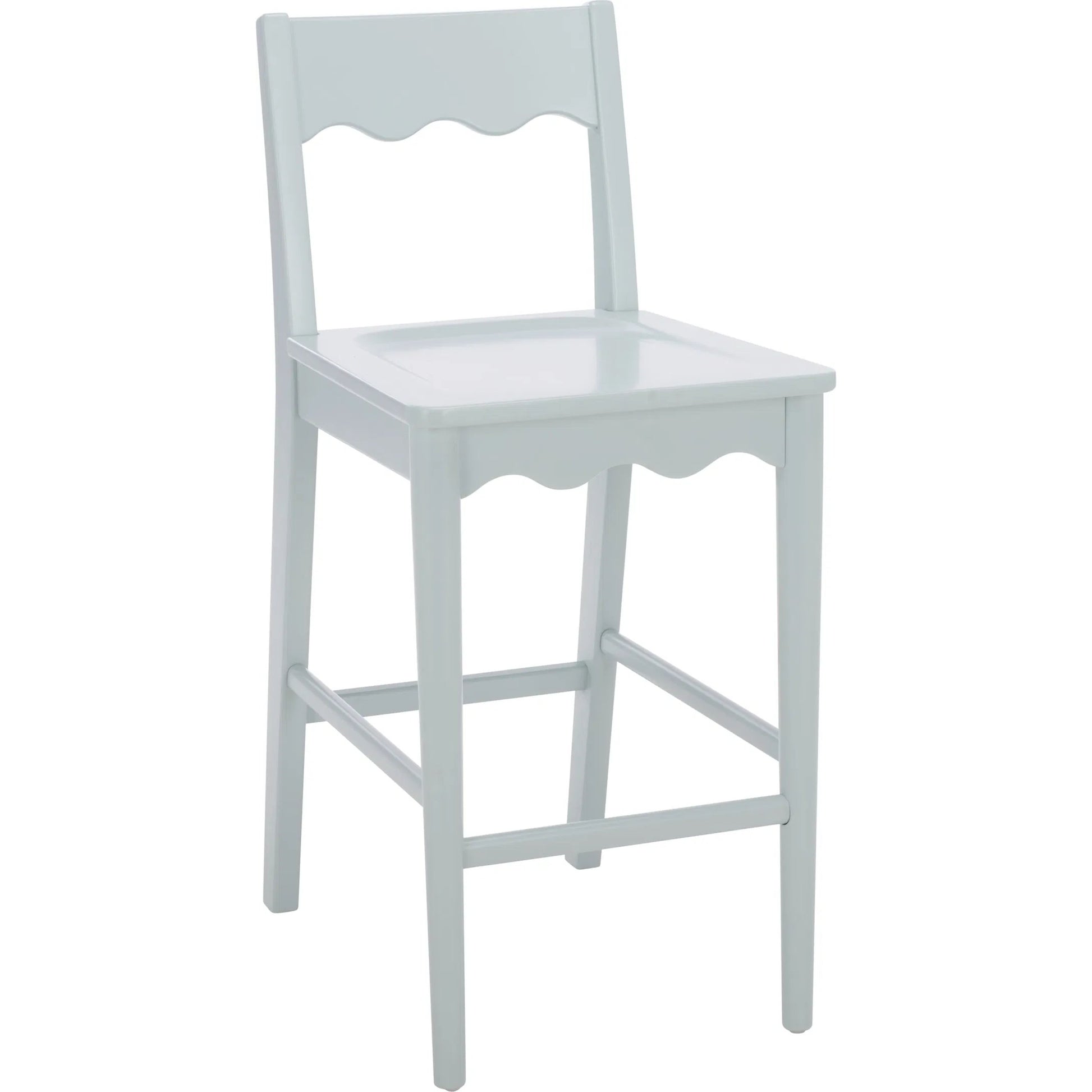 Newark Scallop Counter Stool by HedgeApple Essentials. Made from rubberwood in a unique style.