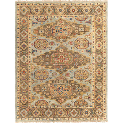 Biscayne Rug - 23599 by Surya in aqua, bright yellow, rust, ivory, blue, olive. Made from 100% new zealand wool in a unique style.