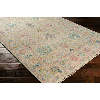 Biscayne Rug - 25940 by Surya in dusty pink, light beige, medium gray, yellow, dusty sage. Made from unique in a unique style.