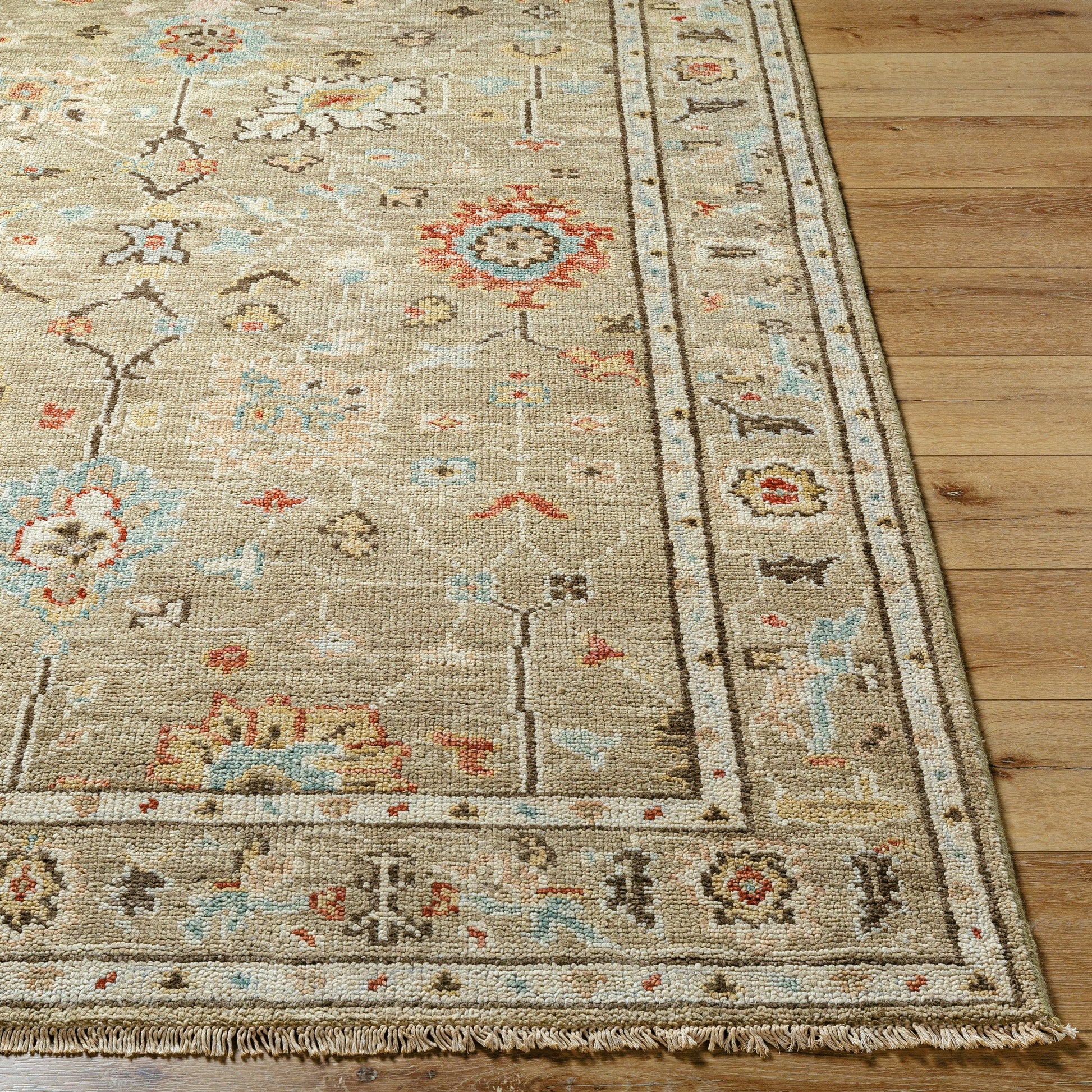 Biscayne Rug - 29591 by Surya in khaki, dark brown, butter. Made from 100% new zealand wool in a unique style.