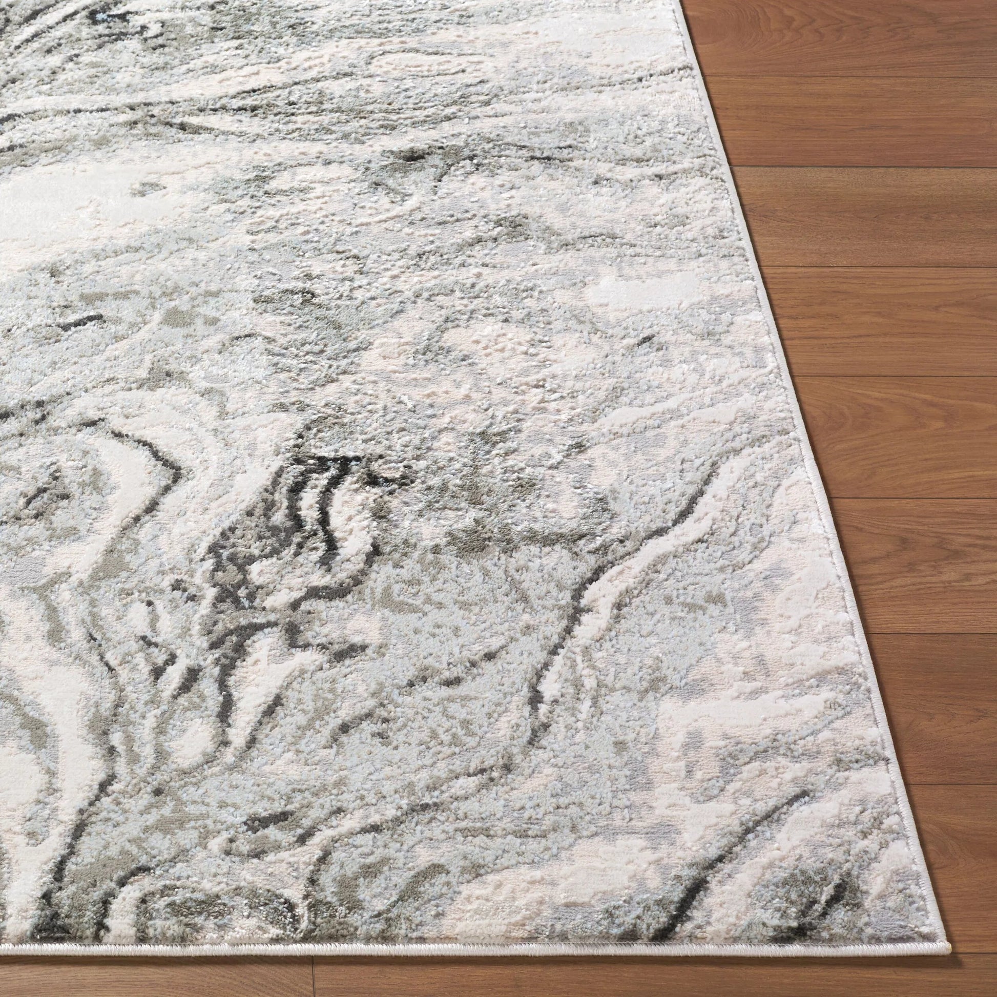 Amman BTA-2301 Rug by Livabliss in light slate, ivory, cream, ice blue, gray, beige. Made from polypropylene, polyester in a unique style.