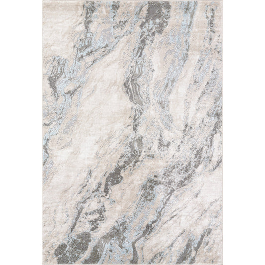 Amman BTA-2303 Rug by Livabliss in beige, cream, light slate, ice blue, charcoal. Made from polypropylene, polyester in a unique style.