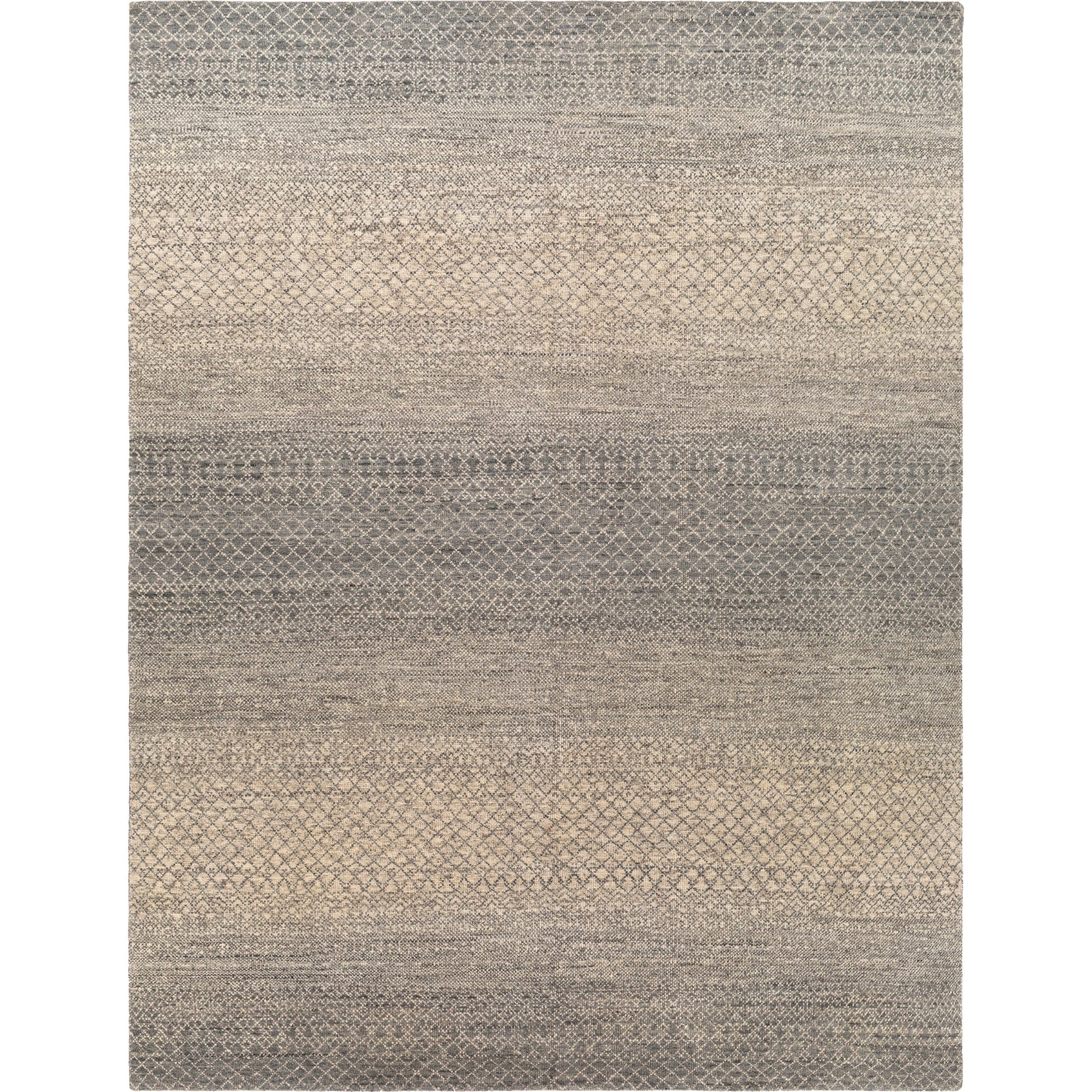 Bethesda BTD-2303 Rug by Surya in charcoal, medium gray, light gray, black, oatmeal. Made from 70% wool, 30% viscose in a unique style.
