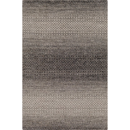 Bethesda Rug - 30235 by Surya in charcoal, medium gray, light gray, black, oatmeal. Made from 70% wool, 30% viscose in a unique style.