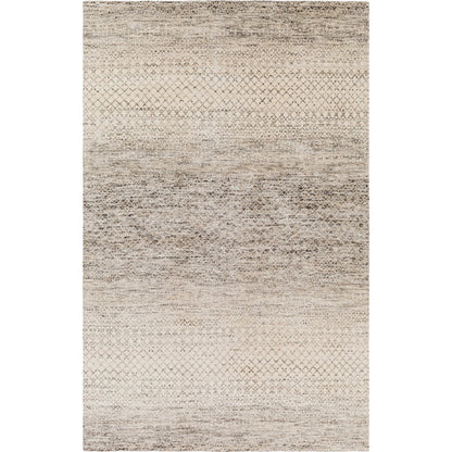 Bethesda Rug - 30235 by Surya in charcoal, medium gray, light gray, black, oatmeal. Made from 70% wool, 30% viscose in a unique style.