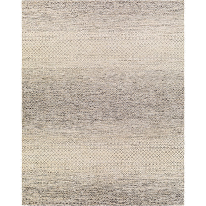 Bethesda Rug - 30235 by Surya in charcoal, medium gray, light gray, black, oatmeal. Made from 70% wool, 30% viscose in a unique style.