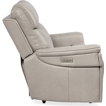 Lyra Zero Gravity Power Loveseat by Hooker Furniture. Made from leather in a traditional style.